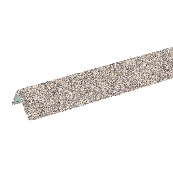 Угол внешний гранулят Hauberk 1.25 м. серо-бежевый ТЕХНОНИКОЛЬ Hauberk Аксессуары для битумных фасадных панелей