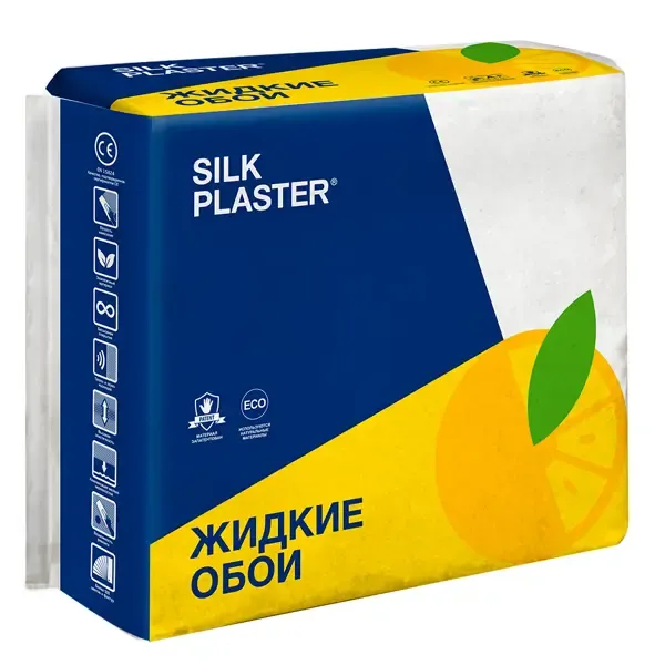 Жидкие обои Silk Plaster Absolute А201 0.74 кг цвет белый SILK PLASTER Декоративное покрытие (жидкие обои)