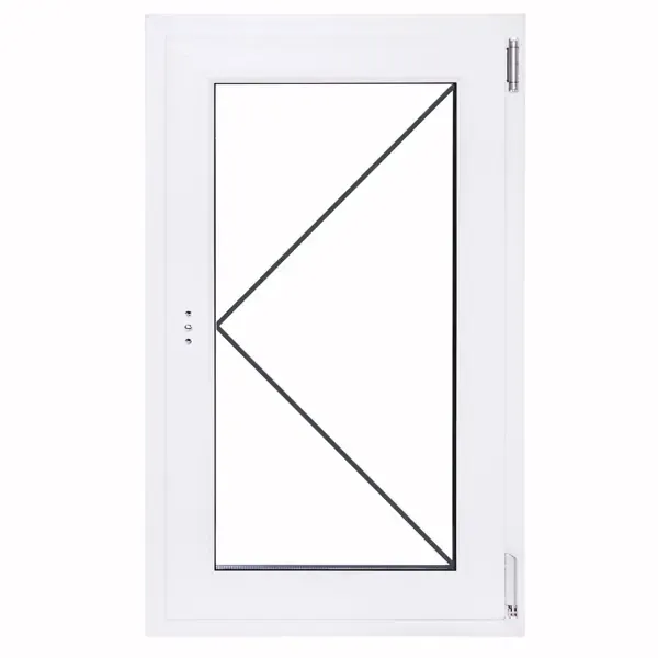 Окно пластиковое ПВХ VEKA одностворчатое 1000x600 мм (ВxШ) поворотное белый/белый None