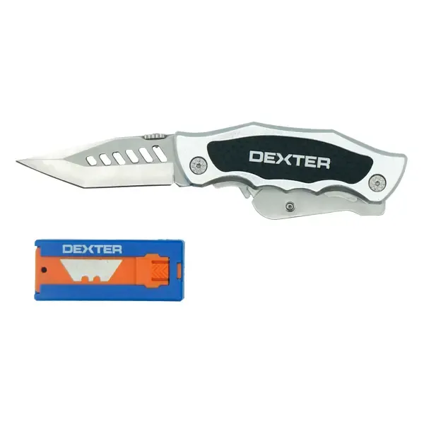 Нож складной Dexter 2в1 трапециевидный и перочинный 19 мм DEXTER None