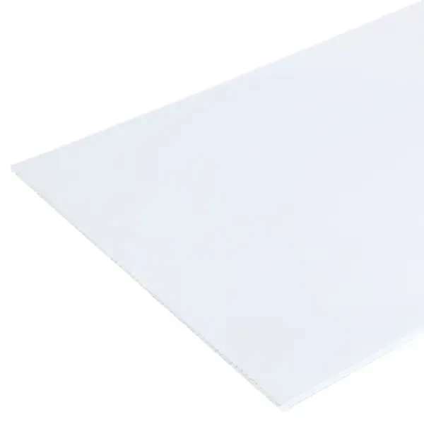 Стеновая панель ПВХ Белый глянец 3000x500x7.5 мм 1.5 м²