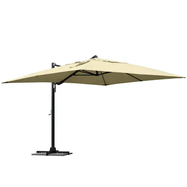 Зонт с боковой опорой Naterial Sombra 392x293 см h270 прямоугольный бежевый NATERIAL
