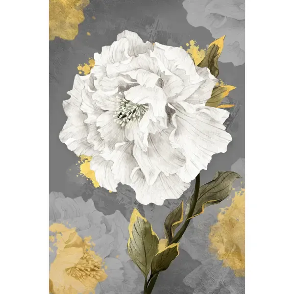 Картина на холсте Постер-лайн Белый цветок 1 40x60 см ПОСТЕР-ЛАЙН КАРТИНА НА ХОЛСТЕ Картины