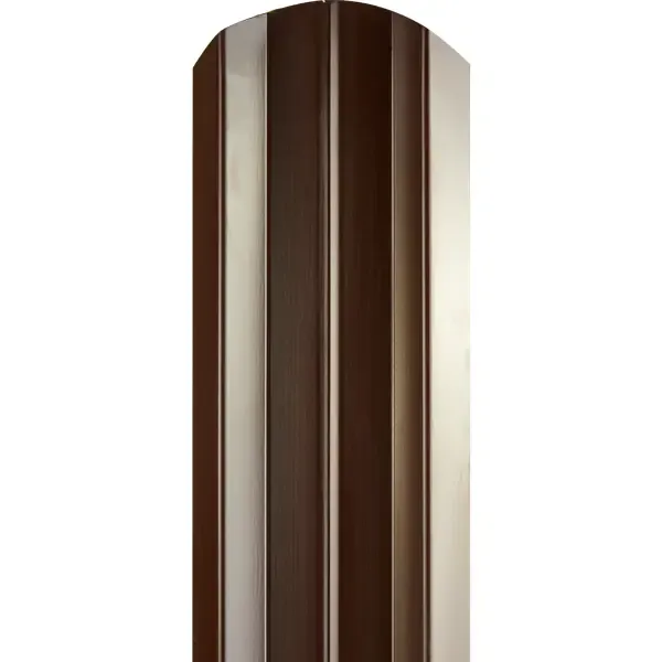 Штакетник М 0.45 PE-Double 8017 фигурный 1.5м коричневый Без бренда None