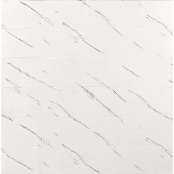 Листовая панель ПВХ Grace 3D мрамор мягкая 3 мм 700x700 мм цвет белый