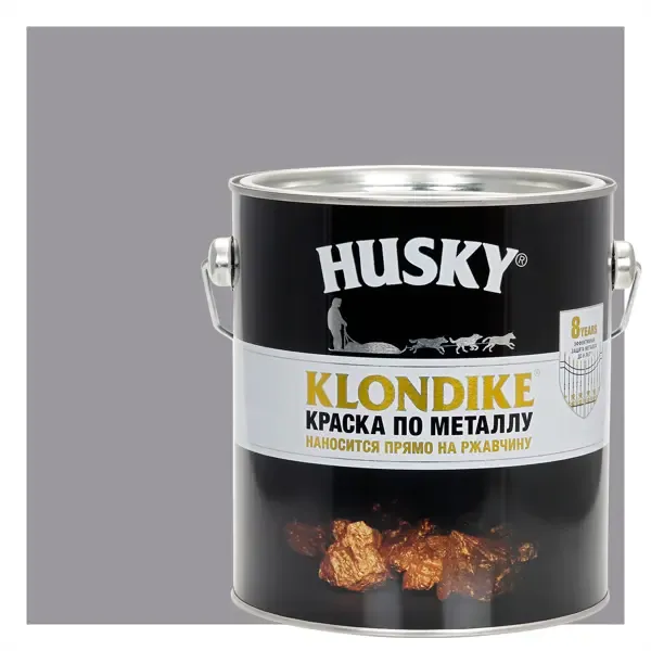 Краска по металлу Husky Klondike глянцевая цвет светло-серый 2.5 л RAL 7004 HUSKY None