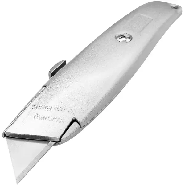 Нож строительный Vertextools 0044-18-58 алюминиевый корпус трапециевидное лезвие 18 мм VERTEXTOOLS Нож трапециевидный в