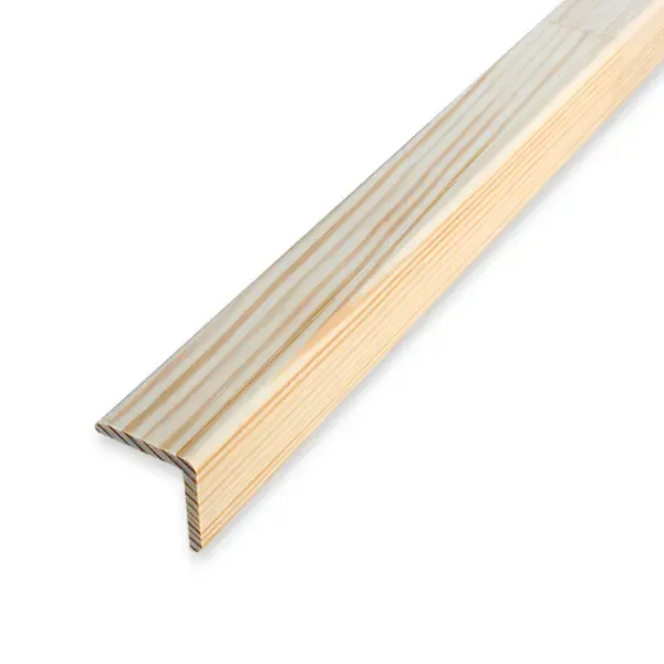 Уголок плоский деревянный сращенный равнобокий 30x30x1000 мм Сосна Экстра АРЕЛАН равнобокий 30х30 мм