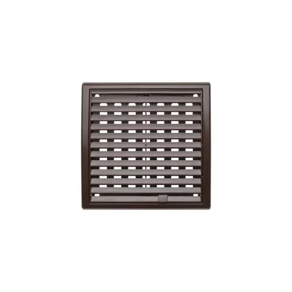 Решетка вентиляционная со шторкой Equation 150x150 мм пластик цвет коричневый