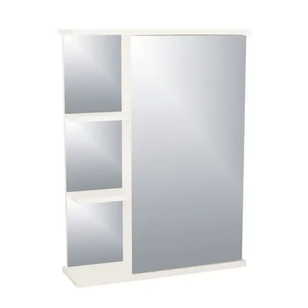 Шкаф зеркальный подвесной 60x72.2 см правый цвет белый