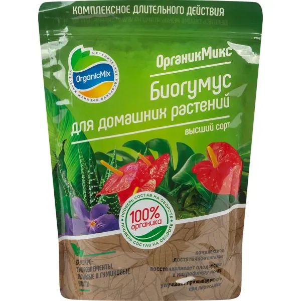 Органическое удобрение Органик Микс Биогумус для домашних растений 1.5 л ОРГАНИК МИКС None