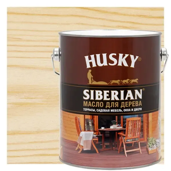 Масло для дерева Husky Siberian прозрачное 2.7 л HUSKY