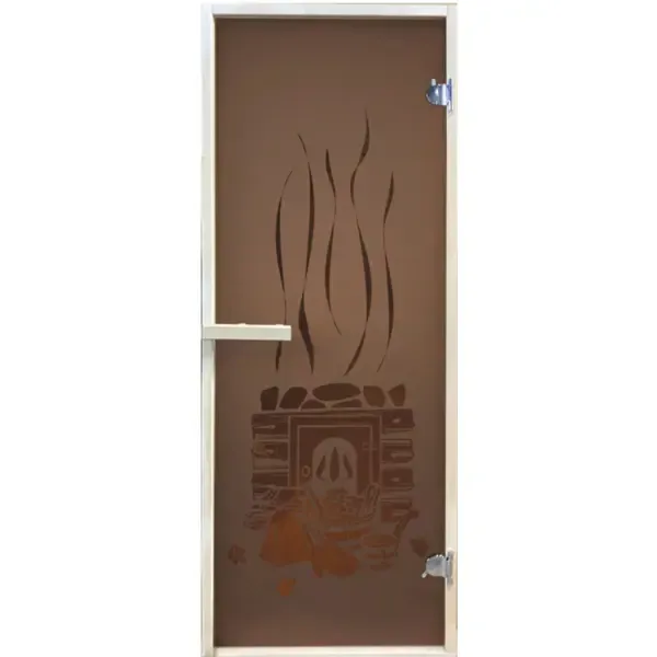 Дверь для сауны с магнитным замком 1890x690 мм печка