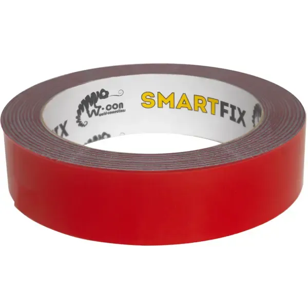 Лента клейкая двусторонняя всепогодная W-Con Smartfix 25 мм х 1.5 м цвет серый Без бренда W-con SmartFix HEAVY Всепогодн