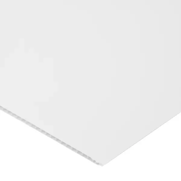 Стеновая панель ПВХ Белый глянец Artens 2700x375x5 мм 1.012 м²