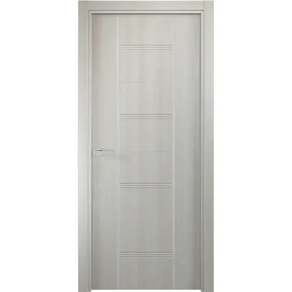 Дверь межкомнатная глухая без замка и петель в комплекте Виктория 200x80 см финиш-бумага цвет перламутровый Без бренда