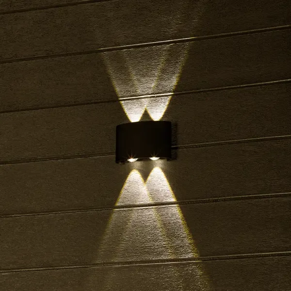 Светильник настенный светодиодный уличный Duwi «Nuovo» 24770 2 IP54 цвет черный DUWI