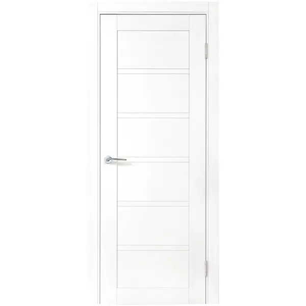 Дверь межкомнатная глухая с замком и петлями в комплекте Легенда-28.1 70x200 см полипропилен цвет белое дерево PORTIKA