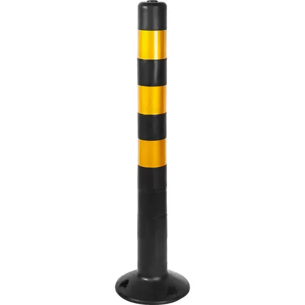 Столбик пластиковый гибкий 750 мм цвет черный, желтый