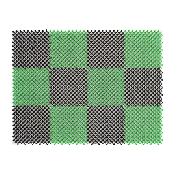 Коврик декоративный полиэтилен Травка 42x56 см цвет черно-зеленый VORTEX None