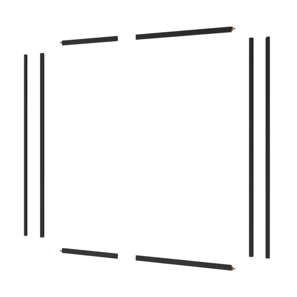 Комплект профилей и фурнитуры для душевой ширмы Sensea Easy 100x70 см цвет черный