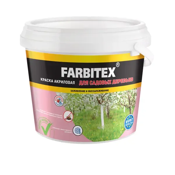 Краска для садовых деревьев FARBITEX 4300007082 1.2 кг None