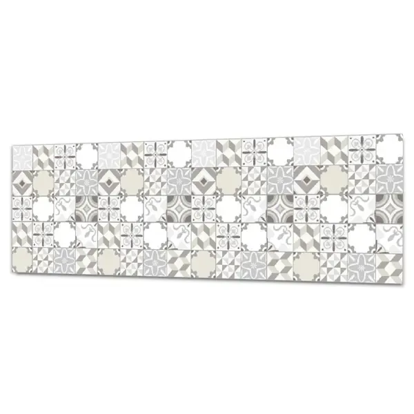 Стеновая панель Фартукофф Плитка узор 200x60x0.15 см ПВХ цвет белый/серый/бежевый