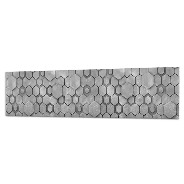 Стеновая панель Фартукофф Соты 300x60x0.15 см ПВХ цвет серый