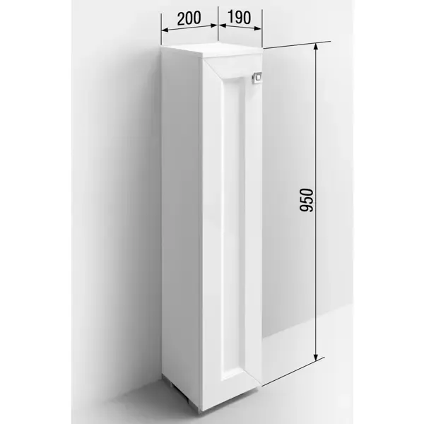 Шкафчик для ванной Regent style Гранд 20x95см левый