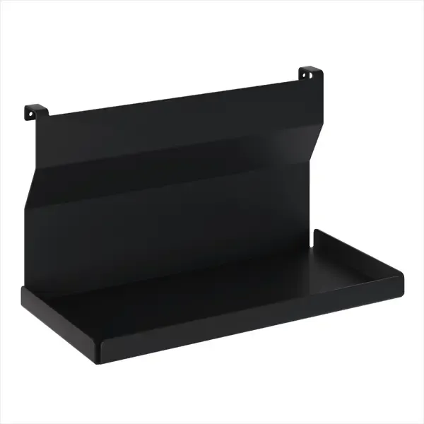 Полка с бортами Лофт-комплект 14.8x25.8 см сталь цвет черный