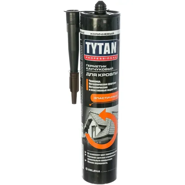 Герметик Tytan Professional каучуковый для кровли коричневый 0.31 л