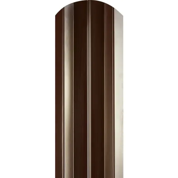 Штакетник М 0.45 PE-Double 8017 фигурный 1.8 м коричневый Без бренда None