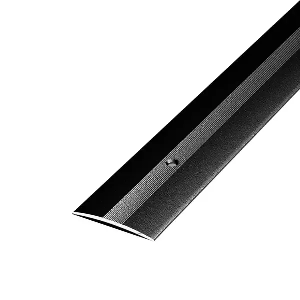 Порог для пола ПС03 с открытым крепежом одноуровневый алюминиевый 900x37 мм черный