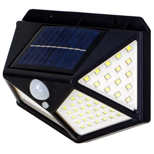 Прожектор светодиодный уличный GLANZEN FAD-0002-3-solar на солнечных батареях 8 Вт 6500 К IP44 с датчиком движения, цвет