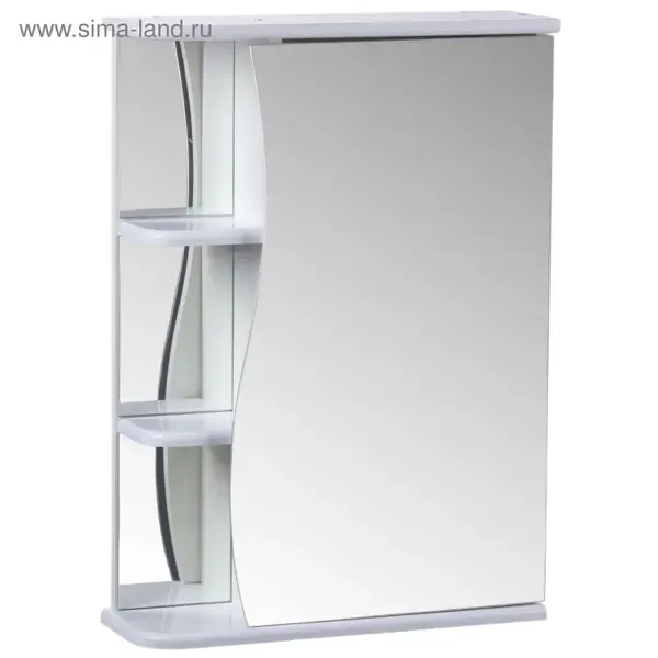 Шкаф зеркальный подвесной Альтерна \"Тура\" 50x154x70 см цвет белый