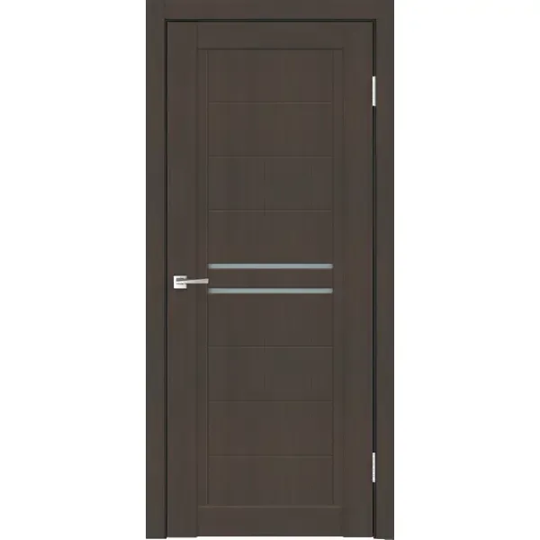 Дверь межкомнатная Некст 2 остекленная ПВХ ламинация цвет черное дерево 80x200 см (с замком и петлями) VELLDORIS