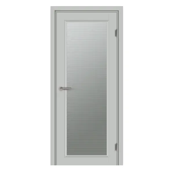 Дверь межкомнатная остекленная с замком и петлями в комплекте Лион 70x200 см Hardflex цвет серый жемчуг МАРИО РИОЛИ
