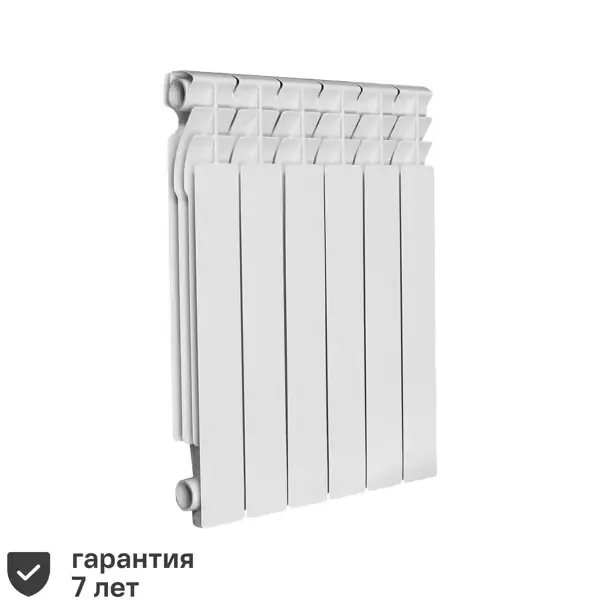 Радиатор Oasis 500/70 алюминий 6 секций боковое подключение цвет белый