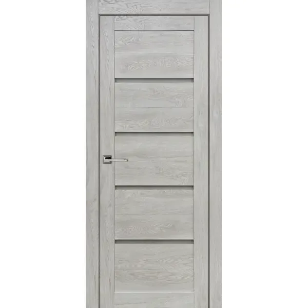 Дверь межкомнатная остекленная без замка и петель в комплекте Тренд горизонтальный 60x200 см Hardflex цвет серый