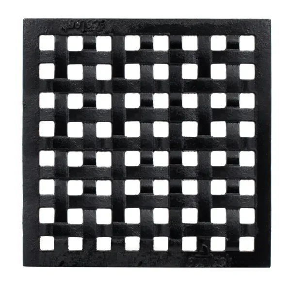 Решетка чугунная для дождеприемника Ecoteck 27.8x2.2x27.8 см цвет черный