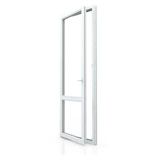 Пластиковая дверь ПВХ балконная Рехау Blitz 2000х900мм (ВхШ) левая двухкамерный стеклопакет белая