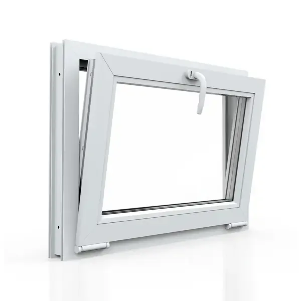 Пластиковое окно ПВХ Рехау Blitz 450x550мм (ВхШ) фрамуга двухкамерный стеклопакет белое