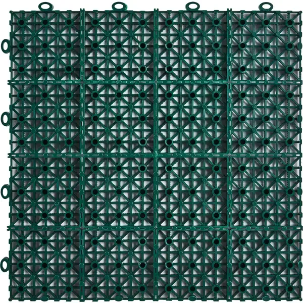 Модульное покрытие Pol Plast 30x30x1.1 см 9 шт 0.81 м² цвет зеленый