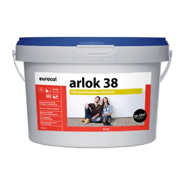 Клей для линолеума и ковролина 38 Arlok водно-дисперсионный 13 кг ARLOK None