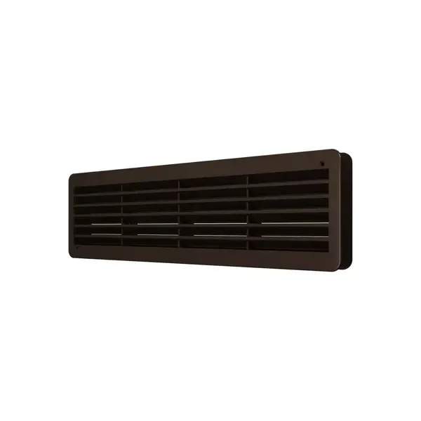 Решётка вентиляционная дверная ERA 450x91(h) пластик цвет коричневый 2 шт None