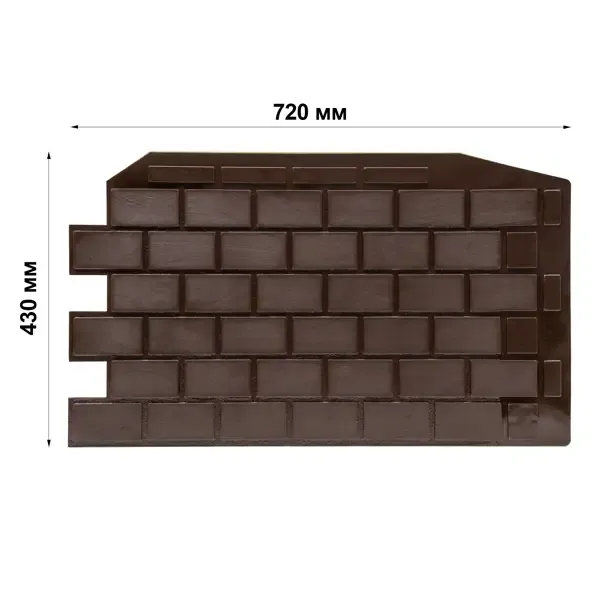 Панель ПЭТ Локопласт 720х430х0.55мм 0.23м² шоколад