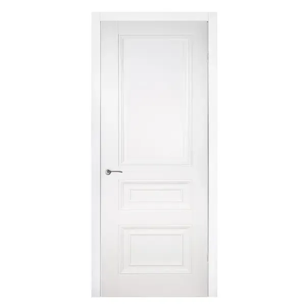 Дверь межкомнатная Классик 8 Лесма Стиль глухая цвет белое дерево 80х200 см