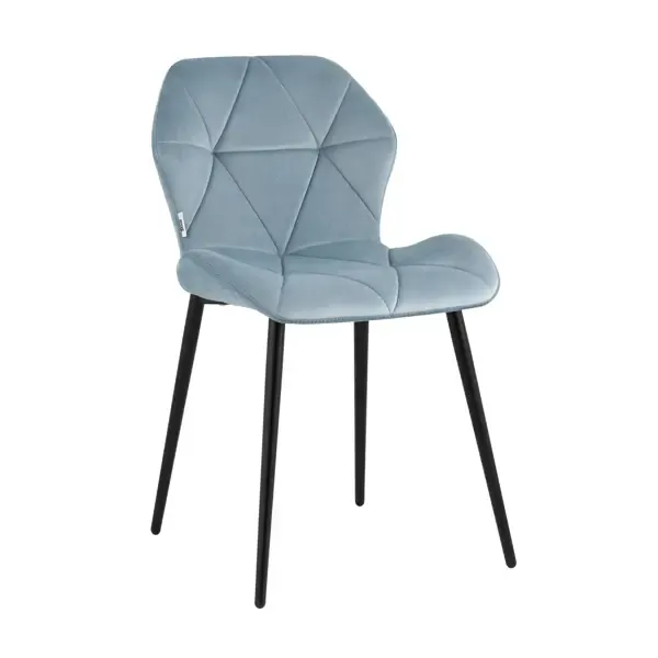 Куxонный стул Stool Group Эдвин 75x50x46 см велюр цвет голубой