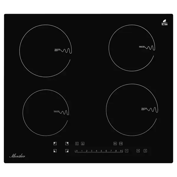 Индукционная варочная панель Monsher MHI 6102 59 см 4 конфорки цвет черный