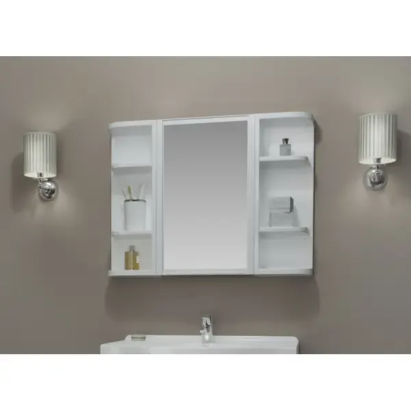 Шкаф зеркальный подвесной Berossi НВ 33301000 73.3x55см цвет белый